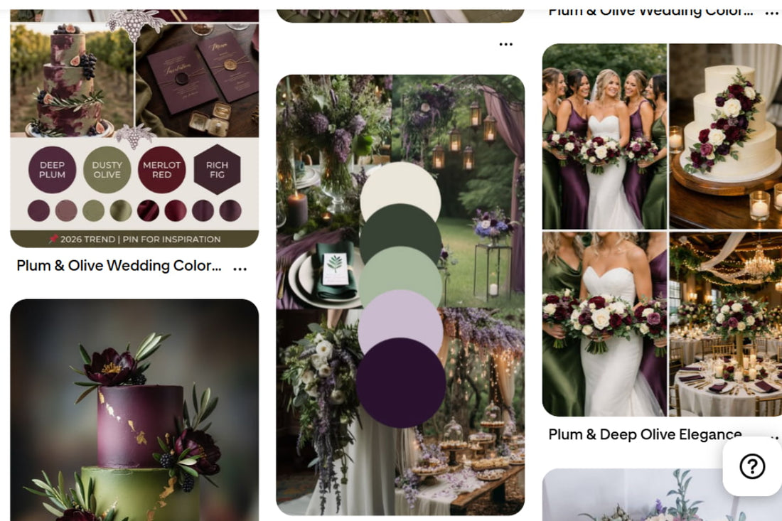 Plum and Olive wedding