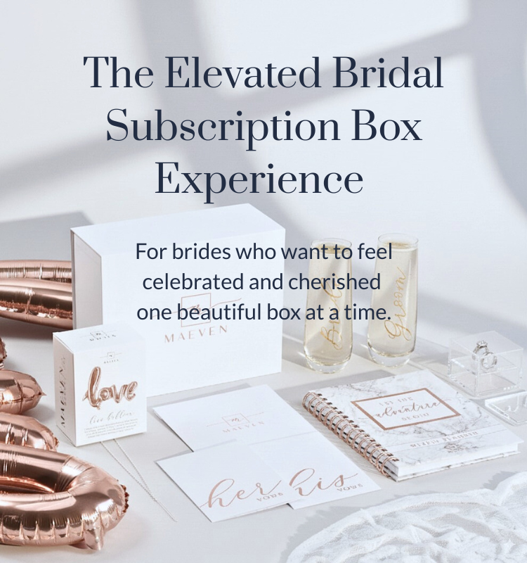 luxury bridal subscription box white gift box with elegant gifts