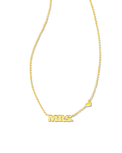 Kendra Scott Mrs. Pendant Necklace in Gold- EXCLUSIVE DISCOUNT WITH PURCHASE PRICE!