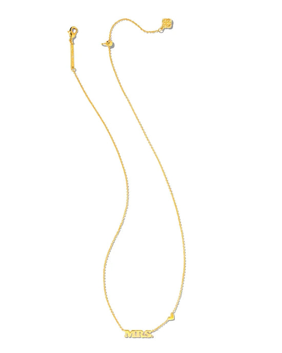 Kendra Scott Mrs. Pendant Necklace in Gold- EXCLUSIVE SUBSCRIBER DISCOUNT!