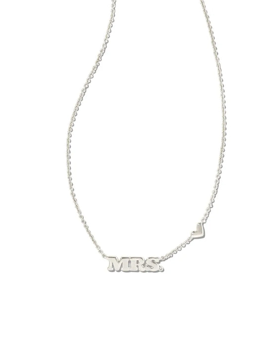 Kendra Scott Mrs. Pendant Necklace in Silver- EXCLUSIVE SUBSCRIBER DISCOUNT!