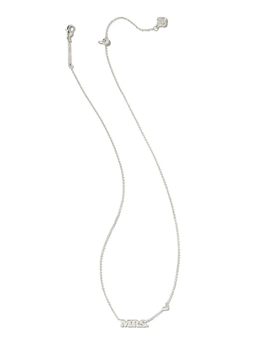 Kendra Scott Mrs. Pendant Necklace in Silver- EXCLUSIVE SUBSCRIBER DISCOUNT!