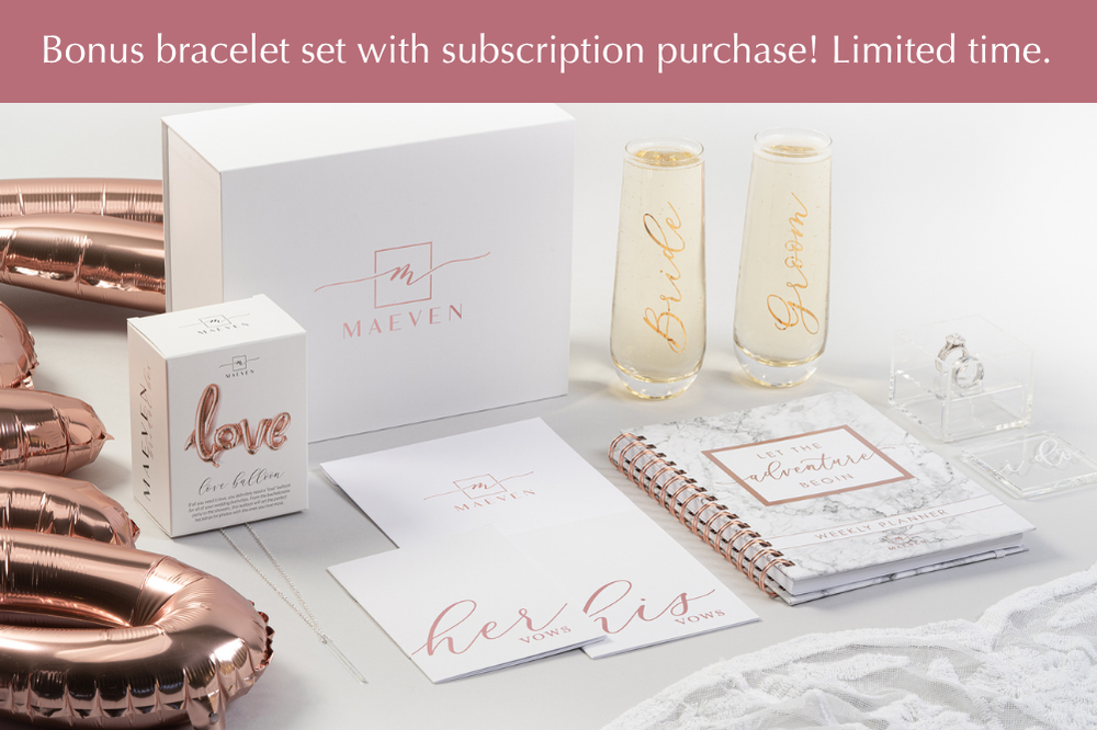 Luxury Bridal Box Subscription - Bride Bracelet Set included FREE!