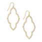 Kendra Scott- Abbie Gold Open Frame Earrings in White Crystal - EXCLUSIVE SUBSCRIBER DISCOUNT!