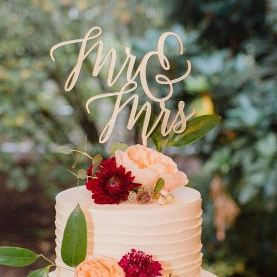 Mr. and Mrs. Cake Topper (Mrs. & Mrs. Cake Topper)